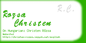 rozsa christen business card